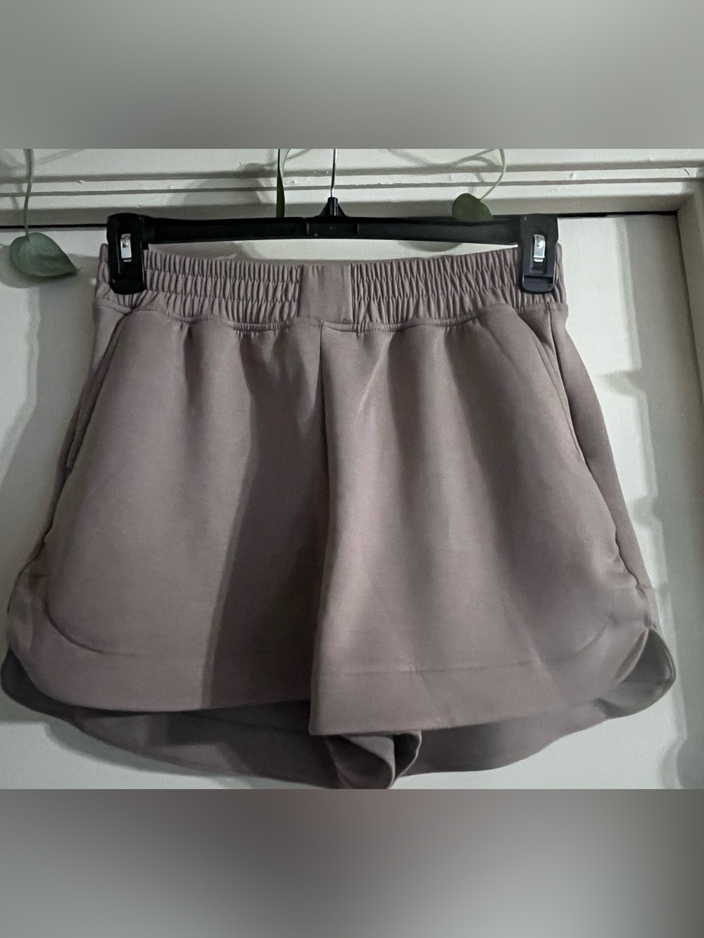 Zenana Outfitters Women's Athletic Shorts in Taupe